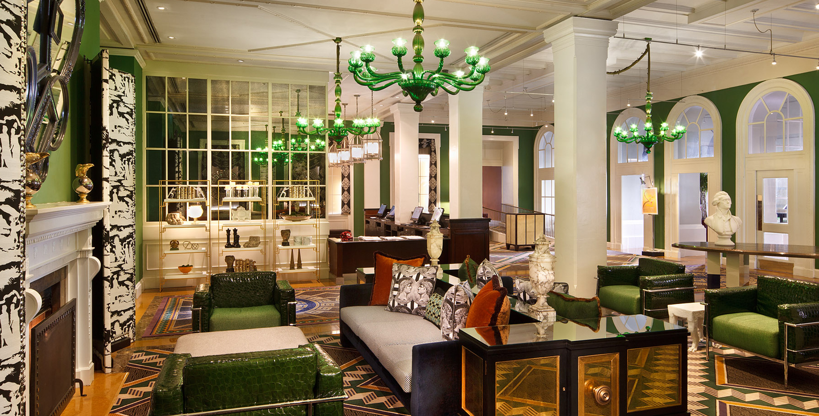 Image of the lobby at Kimpton Hotel Monaco Washington, D.C., 1842, a Member of Historic Hotels of America in Washington, District of Columbia.