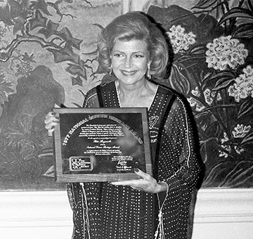 Historical Image of Rita Hayworth attending the National Film Society convention held in the Palladin Room at the Omni Shoreham Hotel, Washington DC, 1930, Member of Historic Hotels of America, in Washington, DC.