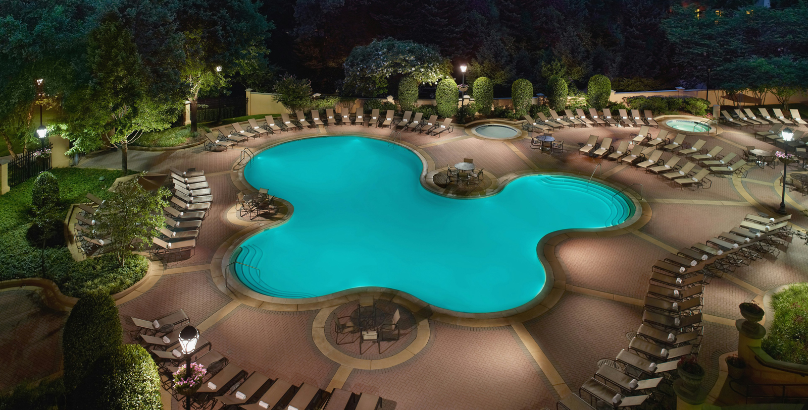 Image of Hotel Heated Resort Pool, Omni Shoreham Hotel, Washington DC, 1930, Member of Historic Hotels of America, Discover