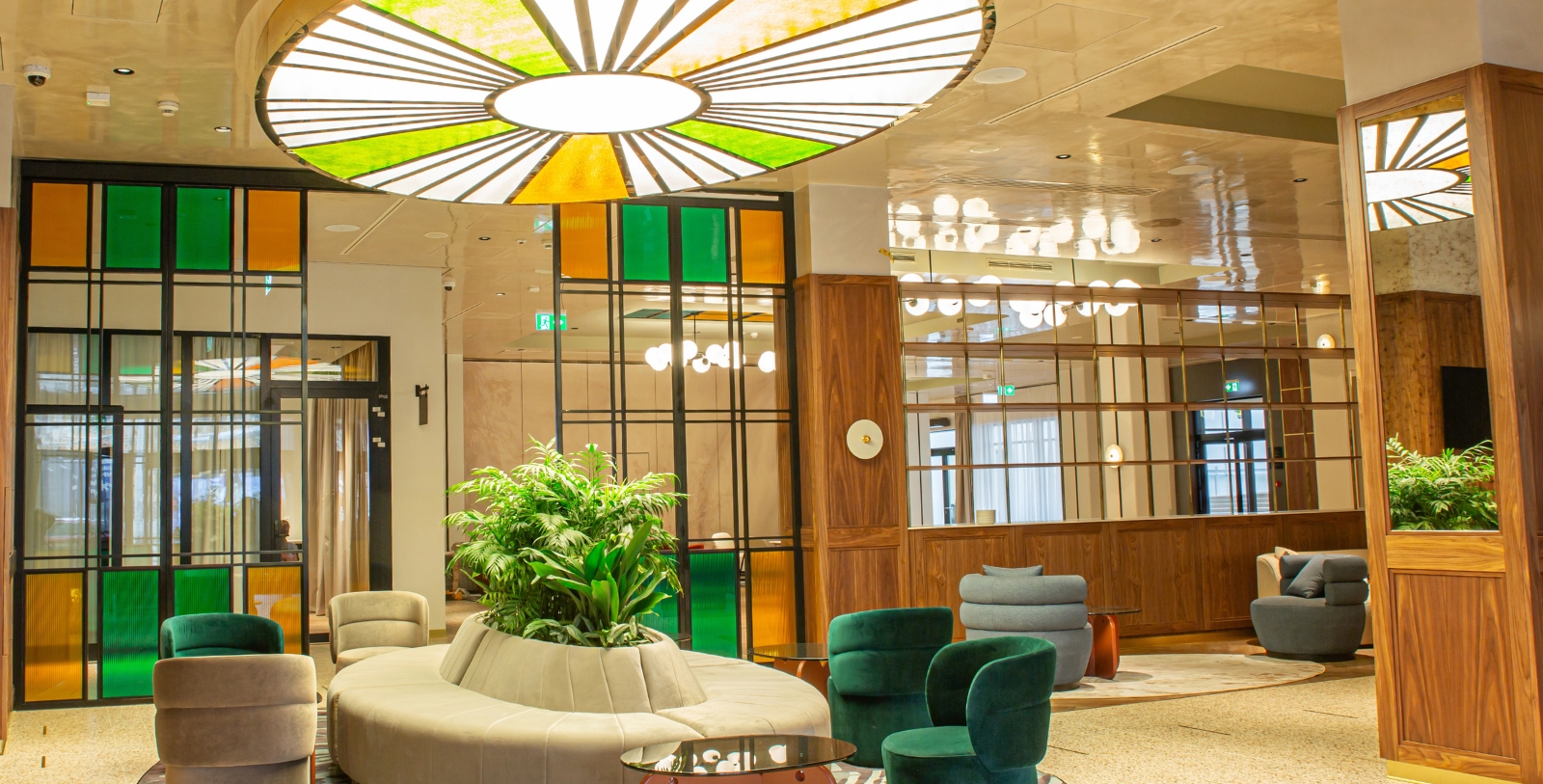 Image of hotel lobby at Mövenpick Grand Hotel Wroclaw (1903), a Member of Historic Hotels Worldwide in Wroclaw, Poland.  