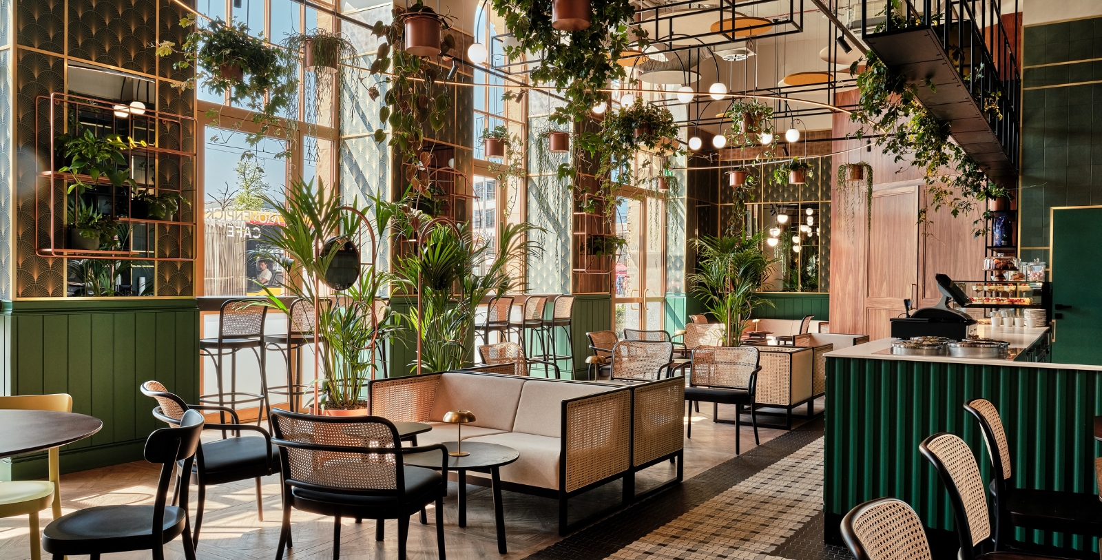 Image of hotel lobby at Mövenpick Grand Hotel Wroclaw (1903), a Member of Historic Hotels Worldwide in Wroclaw, Poland.  