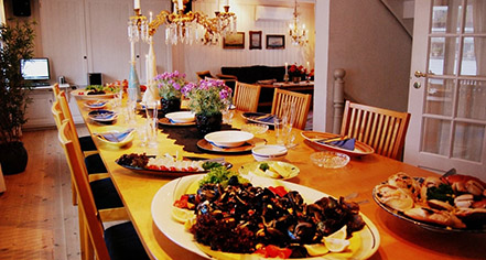 Dining at
Det Lille Hotel
in Risør