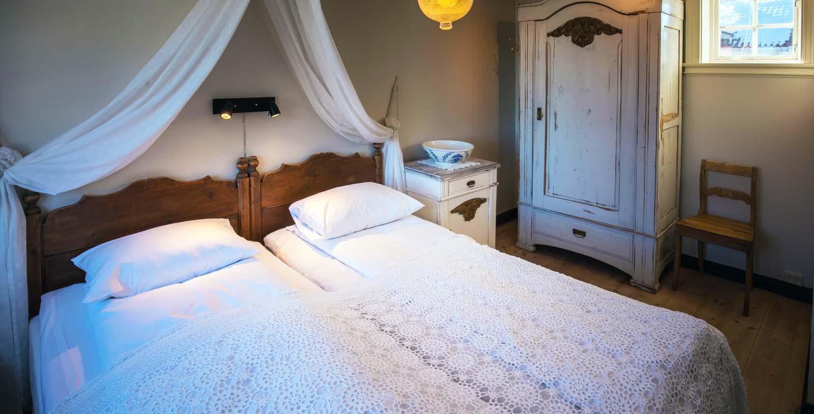 Image of guestroom Det Lille Hotel, 1750, Member of Historic Hotels Worldwide, Risør, Norway, Location Map