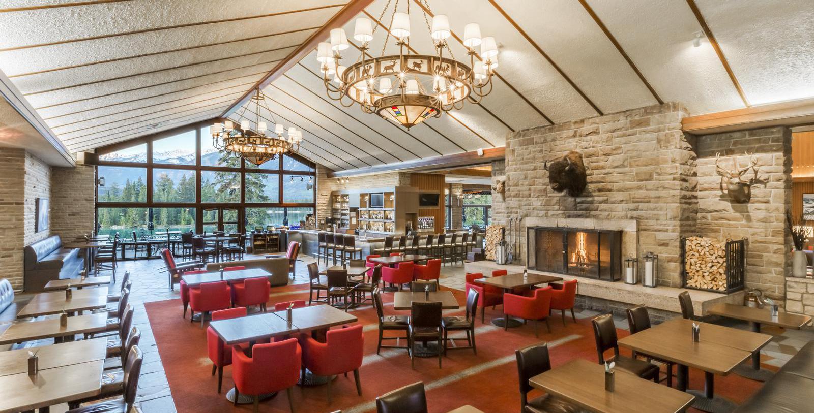 Image of Emerald Lounge, Fairmont Jasper Park Lodge, 1922, Member of Historic Hotels Worldwide, in Jasper, Alberta, Canada, History