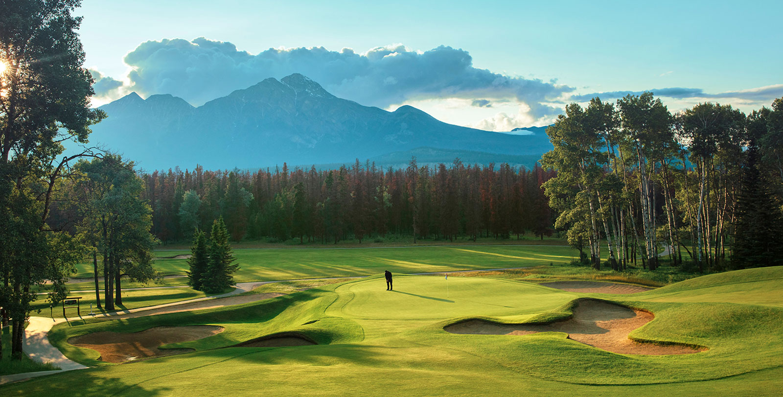 Experience a round of golf in the middle of the Canadian Rockies.