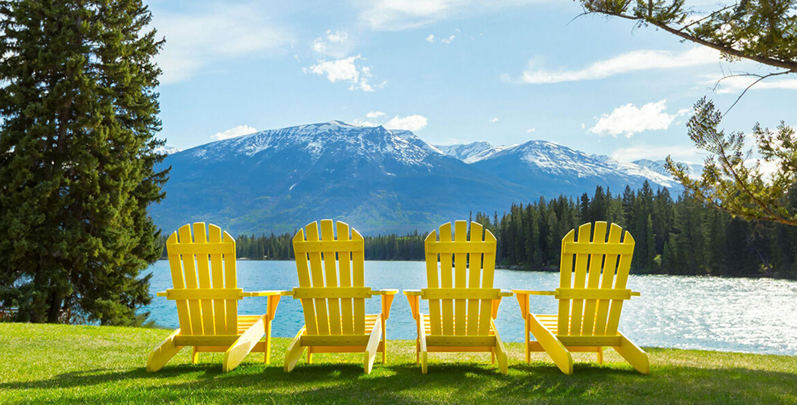Image of Lakeside Seating, Fairmont Jasper Park Lodge, 1922, Member of Historic Hotels Worldwide, in Jasper, Alberta, Canada, Taste