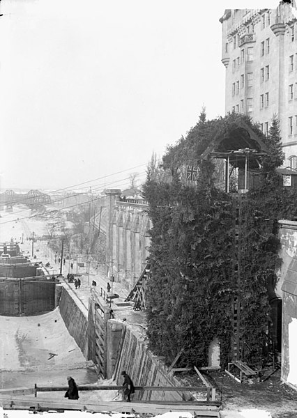 Historical Image of Toboggans Circa 1922, Fairmont Château Laurier, Ottawa, Canada.