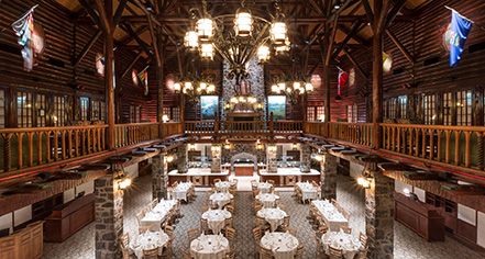 Dining at
Fairmont Le Château Montebello
in Montebello