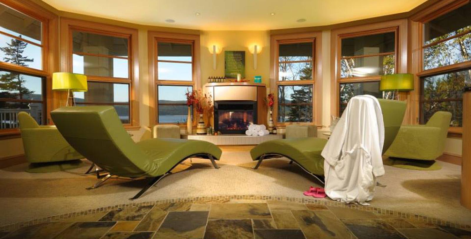 Image of Spa Seating Area Exterior Keltic Lodge Resort and Spa, 1940, Member of Historic Hotels Worldwide, in Ingonish Beach, Nova Scotia, Discover