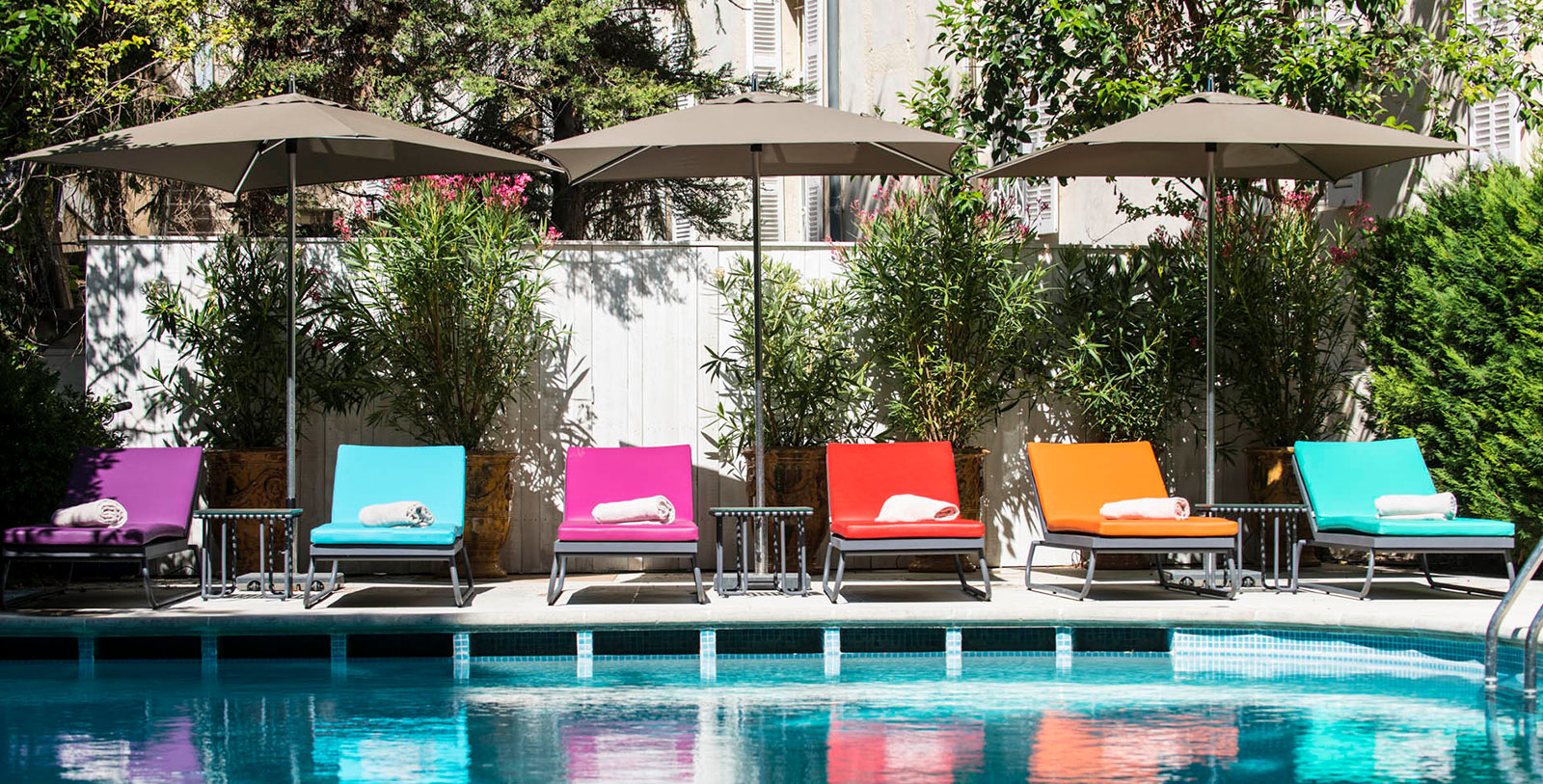 Experience a relaxing day reclining poolside and basking in the warm, Mediterranean sun.