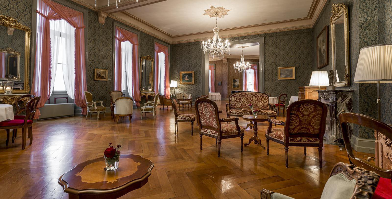 Image of Lobby Seating, Grandhotel Giessbach, Brienz, Switzerland, 1822, Member of Historic Hotels Worldwide, Hot Deals