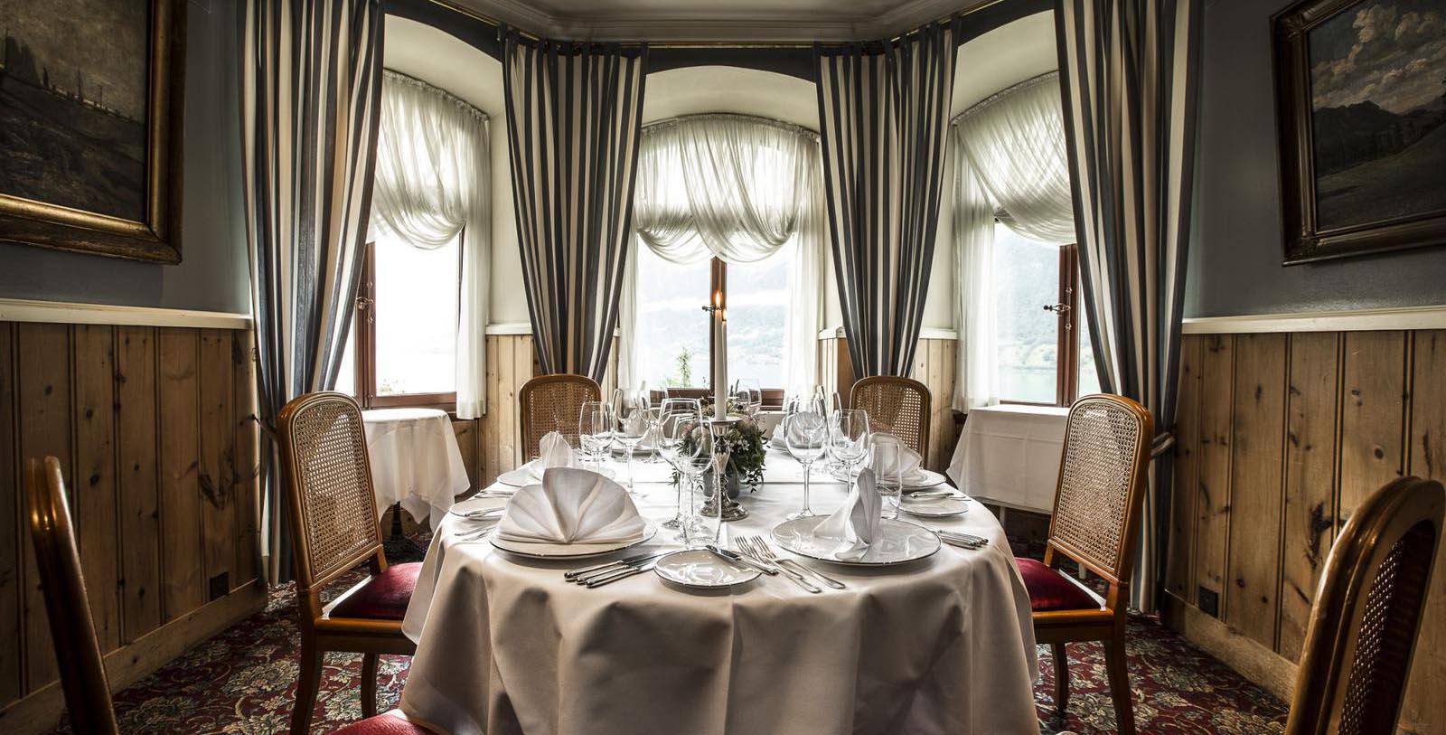Image of Restaurant Les Cascades, Grandhotel Giessbach, Brienz, Switzerland, 1822, Member of Historic Hotels Worldwide, Taste