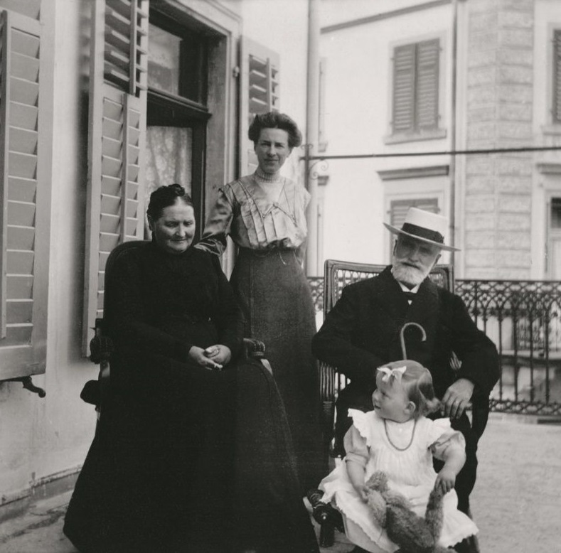 Historical Image of Josef and Amalie Giger, Hotel Waldhaus Sils, 1908, Member of Historic Hotels Worldwide, in Sils Maria, Switzerland.