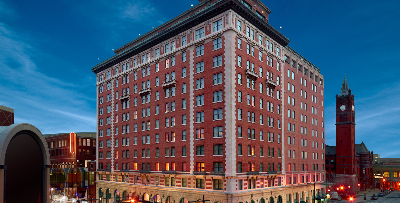 Image of Exterior of Omni Severin Hotel, Indianapolis, a member of Historic Hotels of America since 2010, located in Indianapolis, Indiana