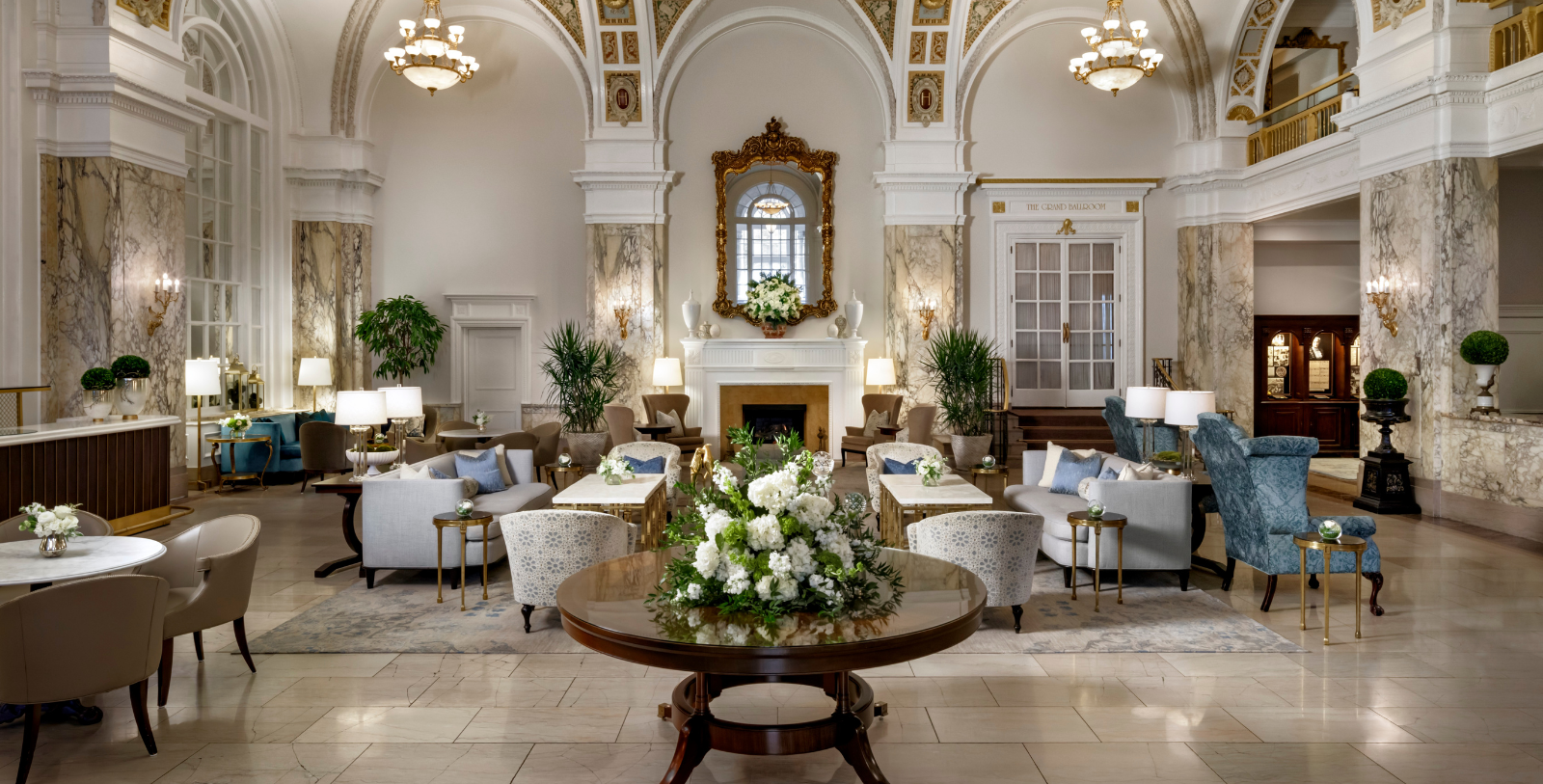 Image of the Grand Lobby viewed from above at The Hermitage Hotel, a member of Historic Hotels of America since 1996, located in Nashville, Tennessee