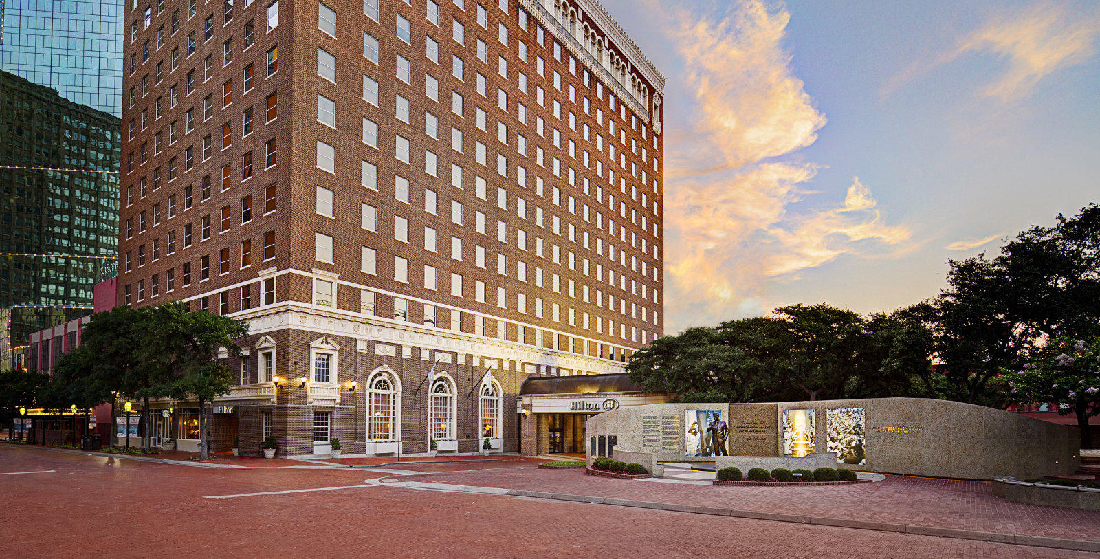 Image of exterior of Hilton Fort Worth, a member of Historic Hotels of American since 2016, located in Fort Worth, Texas