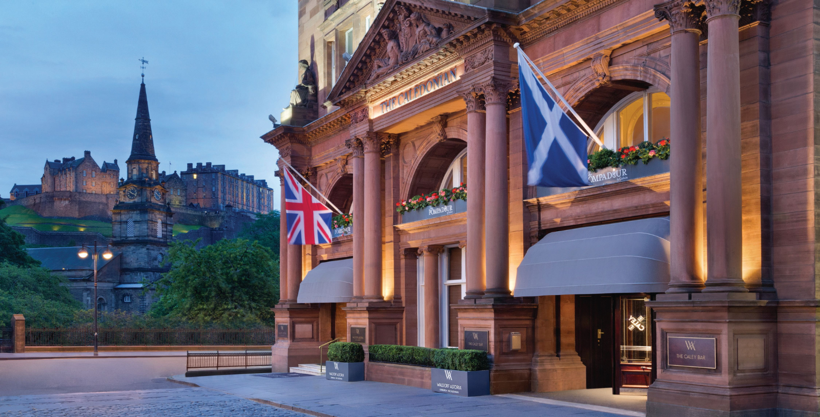 Image of Hotel Front Entrance at Waldorf Astoria Edinburgh - The Caledonian, 1903, Member of Historic Hotels Worldwide, in Edinburgh, Scotland, United Kingdom, Overview