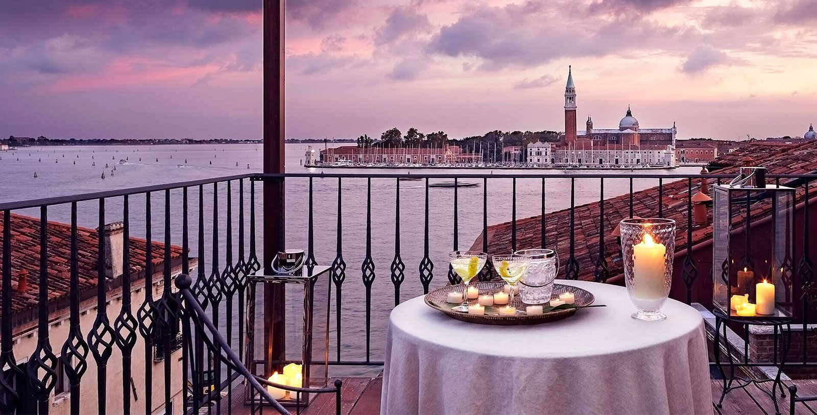 Image of Rooftop Dining at Dusk, Metropole Hotel, 1500, Member of Historic Hotels Worldwide, in Venice, Italy, Experience